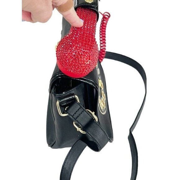 Vintage Betsey Johnson Y2K Rhinestone Rotary Phone Telephone Crossbody Bag RARE - Picture 5 of 14